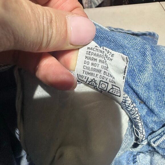 Vintage 80s Gitano Double Belted Denim Skirt Size 11/12 Made in Hong Kong - Picture 9 of 11